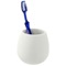 Toothbrush Holder Made From Thermoplastic Resins and Stone In White Finish